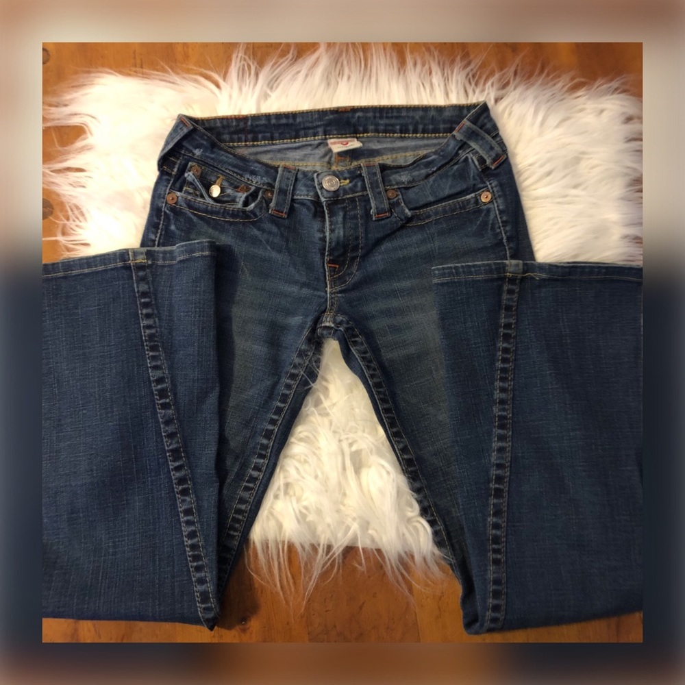 Slightly distressed jeans